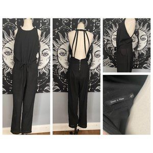 Doe & Rae - Black strappy Sleeveless Jumpsuit Larg